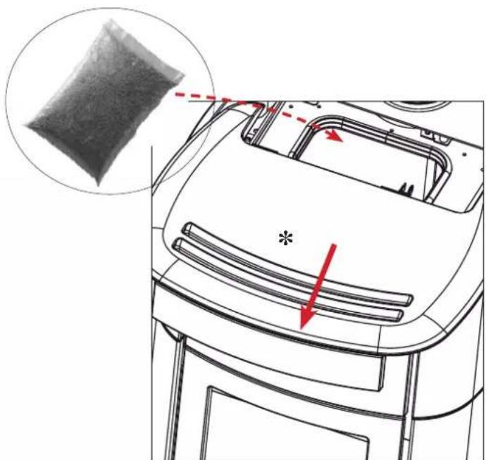 EDILKAMIN VYDA2 Air Tight C - CHARGEMENT DES GRANULÉS DANS LE RÉSERVOIR - 1