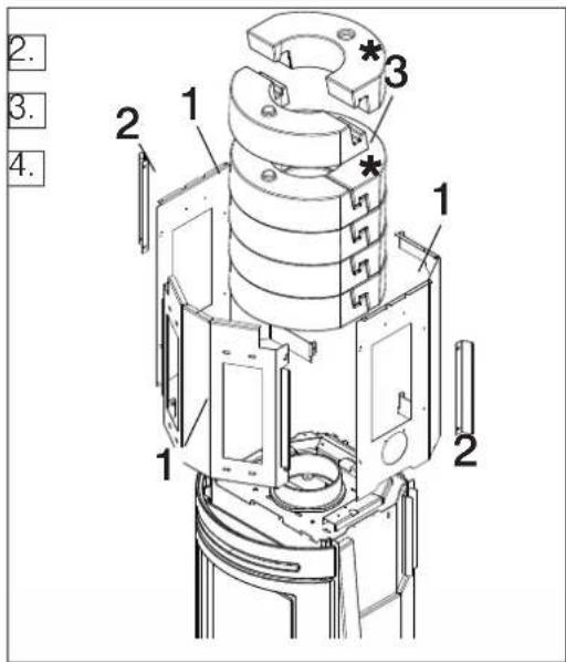 EDILKAMIN TALLY S EVO - OPÉRATIONS POUR LE MONTAGE DU KIT D'ACCUMULATION (description dans les figures suivantes) - 3