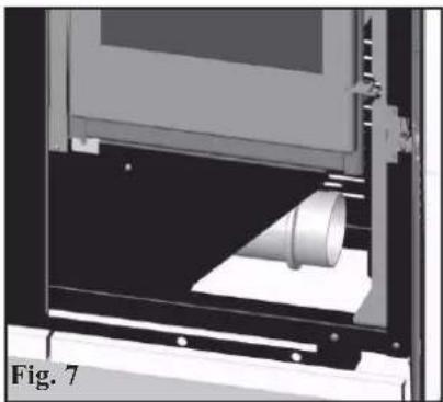 EDILKAMIN TINY - CONNECTING THE SMOKE EXHAUST PIPE ON THE SIDE - 3