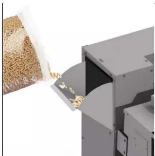 EDILKAMIN IDROPELLBOX 30 - CARICAMENTO DEL PELLET NEL SERBATOIO - 1