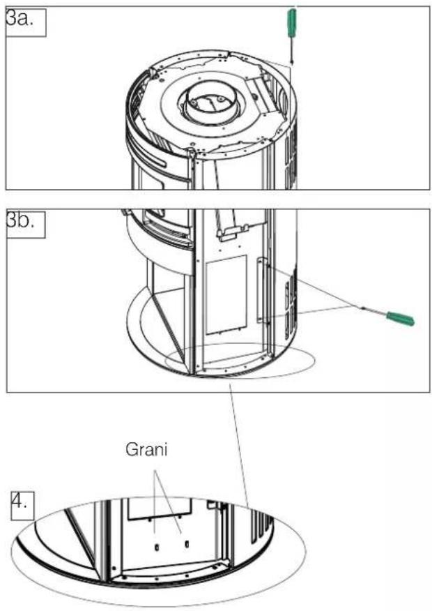 EDILKAMIN TALLY EVO - OPÉRATIONS POUR LE MONTAGE DU REVÊTEMENT (description dans les figures suivantes) - 3