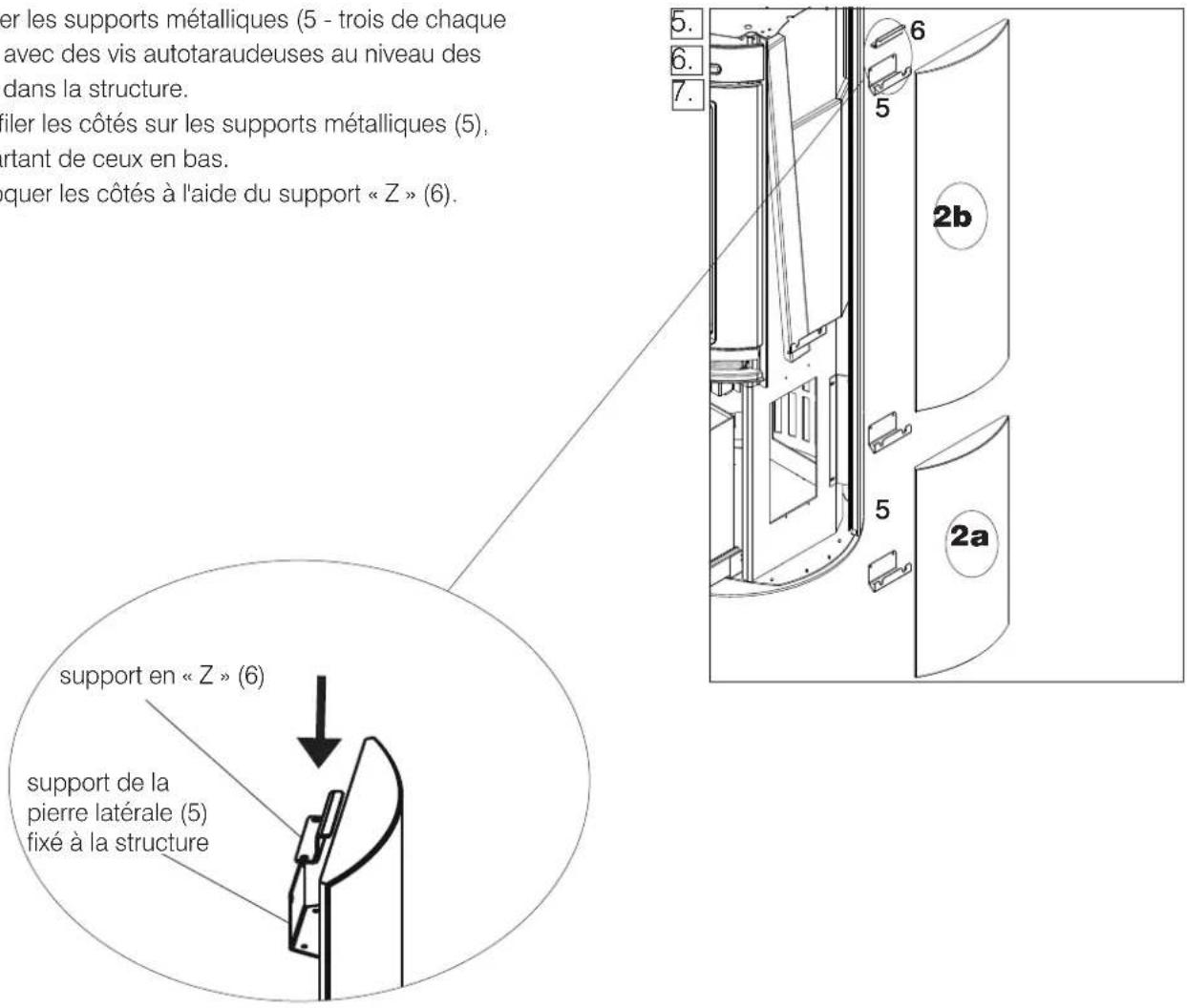 EDILKAMIN TALLY EVO - OPÉRATIONS POUR LE MONTAGE DU REVÊTEMENT (description dans les figures suivantes) - 4