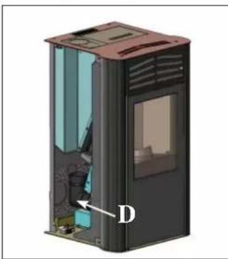 EDILKAMIN PRIMA - SMOKE OUTLET CONNECTION FROM REAR - 4