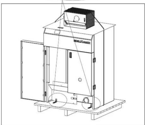 EDILKAMIN LAGUNA2 P24 - POUR ENLEVER LA CHAUDIÈRE DE LA PALETTE - 2