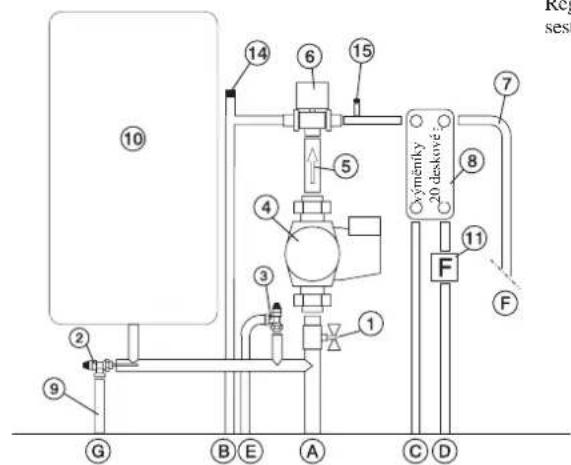 EDILKAMIN H2OCEANO - PRIKLAD HYDRAULICKÉHO SYSTÉMU PRO KRBOVOU VLOZKU S PRODUKCI TEPLÉ VODY, S VYUZITIM SOUSTAVY KIT 6 - 2
