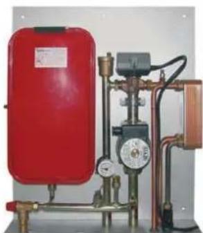 EDILKAMIN H2OCEANO - EVOORBEELD VAN EEN HYDRAULISCHE INSTALLATIE VOOR INBOUWHAARD MET PRODUCTIE VAN WARM TAPWATER MET GEBRUIK VAN KIT 6 - 5