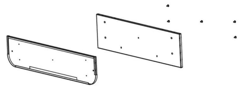 EDILKAMIN BILD Air Tight C - Montaggio del frontalino inferiore vetro - 1