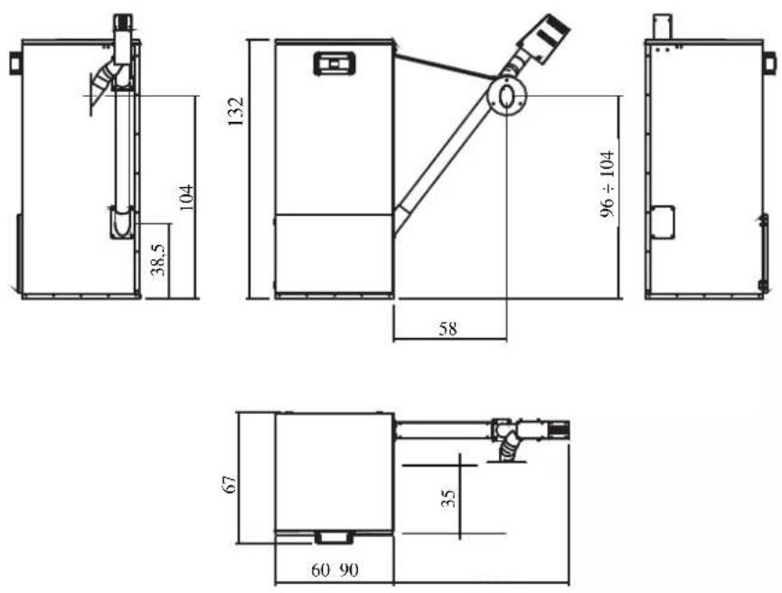 EDILKAMIN SERBATOIO 250 Kg - N.B.: PRODUCTO QUE INSTALAR EN ESPACIO CUBIERTO O EN AMBIENTE SIN HUMEDAD PARA EVITAR ANOMALÍAS AL EQUIPO ELÉCTRICO Y A LA INTEGRIDAD DEL PELLET - 1