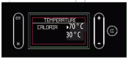 EDILKAMIN GORA SLIM - Impostazione delle Temperature dell'acqua("TEMPERATURE" a display) - 2