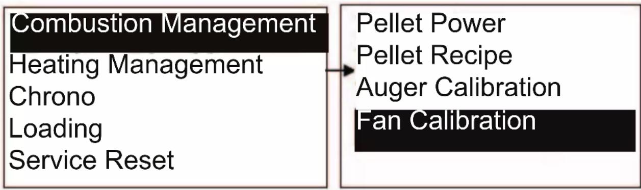 EDILKAMIN LAGUNA M - COMBUSTION MANAGEMENT MENU - 1
