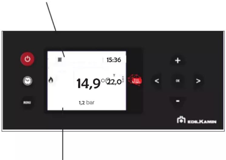 EDILKAMIN GORA2 SLIM UP - La barre d'état - 1