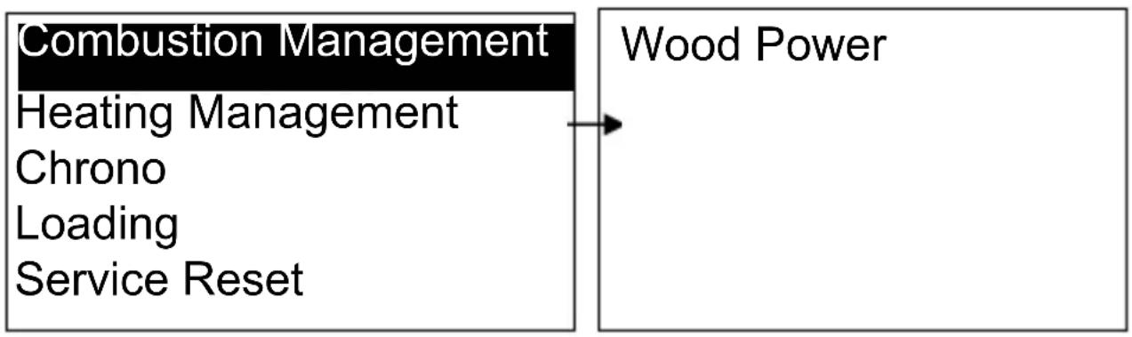EDILKAMIN LAGUNA W 25-35 - COMBUSTION MANAGEMENT MENU - 1