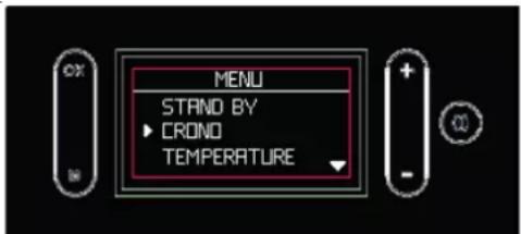 MENU STAND BY CRONO TEMPERATURE