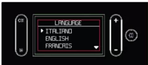 LANGUAGE ITALIANO ENGLISH FRANÇAIS