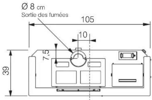 Ø 8 cm Sortie des fumées 105 10 7,5 39