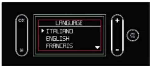 LANGUAGE ITALIANO ENGLISH FRANÇAIS