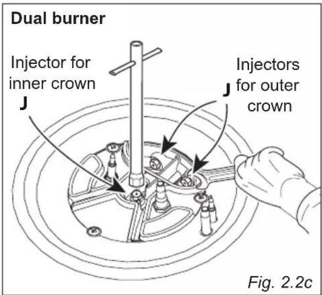 HAIER HAHG9WL38WX/1 - REPLACEMENT OF THE INJECTORS OF THE COOKTOP BURNERS - 3
