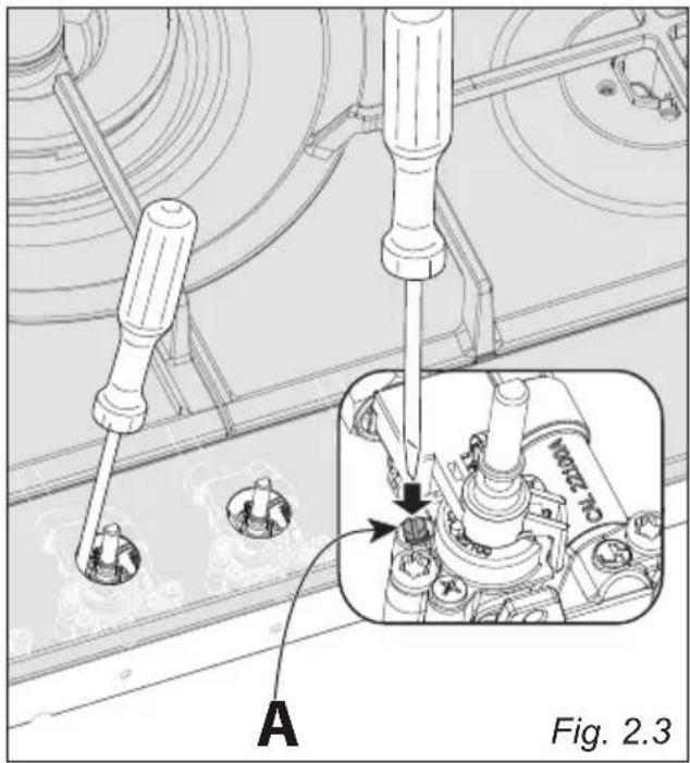 HAIER HAHG9WL38WX/1 - REGLAGE DU MINIMUM DES BRULEURS A GAZ - 1