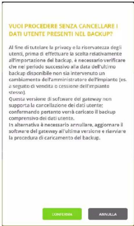 Vimar 03812 - SELEZIONA BACKUP DA IMPORTARE - 1
