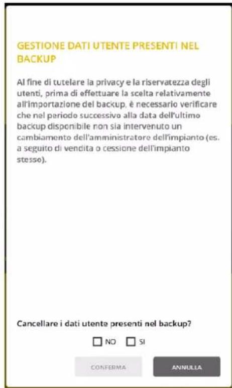 Vimar 03812 - SELEZIONA BACKUP DA IMPORTARE - 2