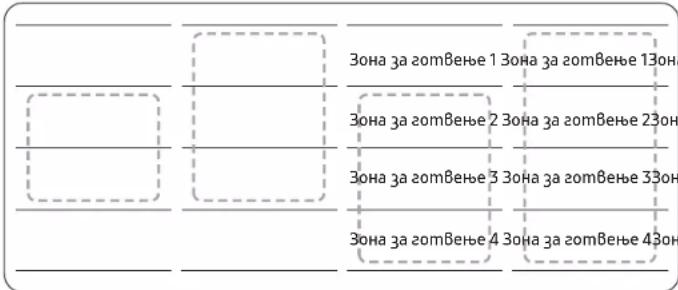 SAMSUNG NZ84C5047HK - Flex зона плус (Само за могелите што се применувает со Flex зона плус) - 2