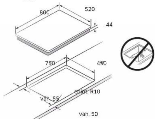 SAMSUNG NZ84C5047HK - Liesitason asentaminen - 2
