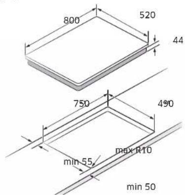 SAMSUNG NZ84C5047HK - Pliidiplaadi paigaldamine - 2