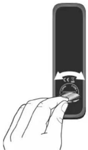SONORO Primus SO-341 - Inserting the battery in the remote control - 1