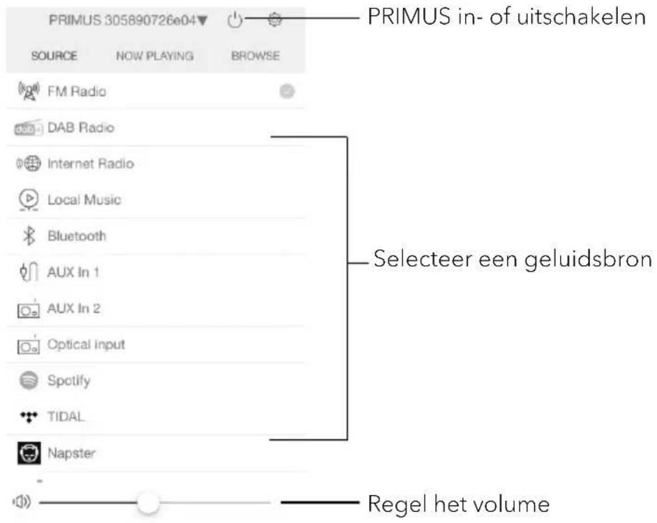 SONORO Primus SO-341 - Bedien PRIMUS via de UNDOK ^TM app. - 1
