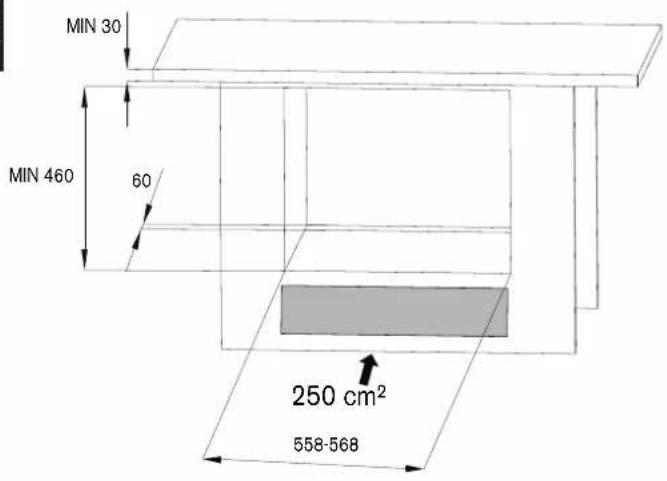 BERTAZZONI F457PROMWTN - INSTALLATION SOUS PLAN DE CUISSON - 2