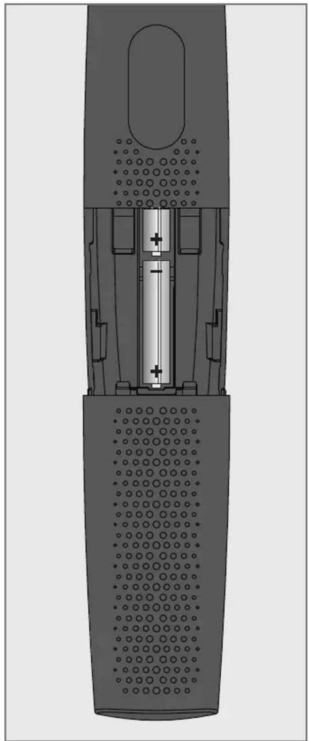 GRUNDIG 43 GFU 7800B E - Insertion des piles dans la télécommande - 1