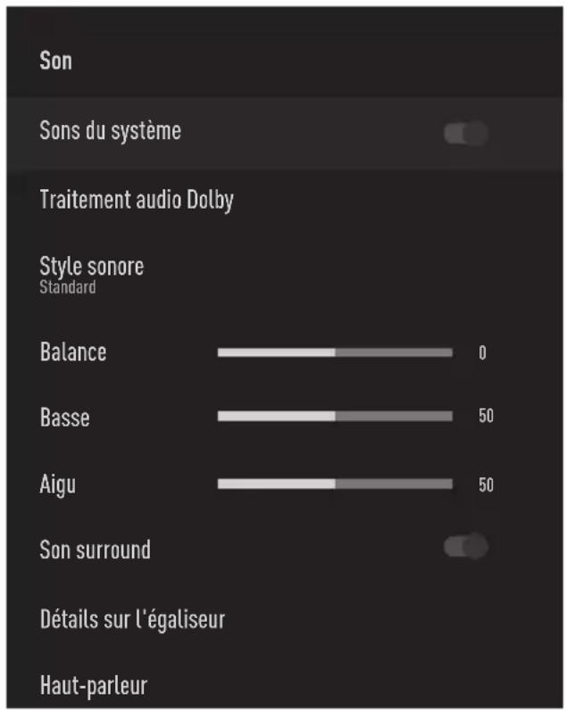 GRUNDIG 43 GFU 7800B E - Réglages du son - 1