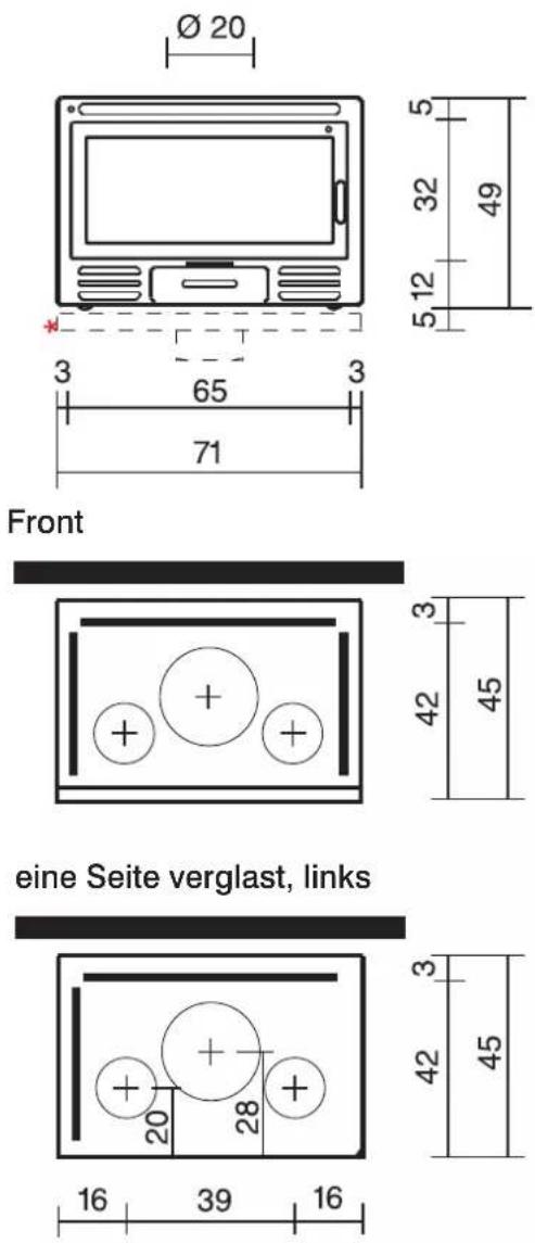 EDILKAMIN FIREBOX - RIGA 49 - RIGA 49/1L - 2