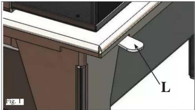 EDILKAMIN SIDE 50x50 PLUS - Nettoyage de la vitre (fig. 5) - 1