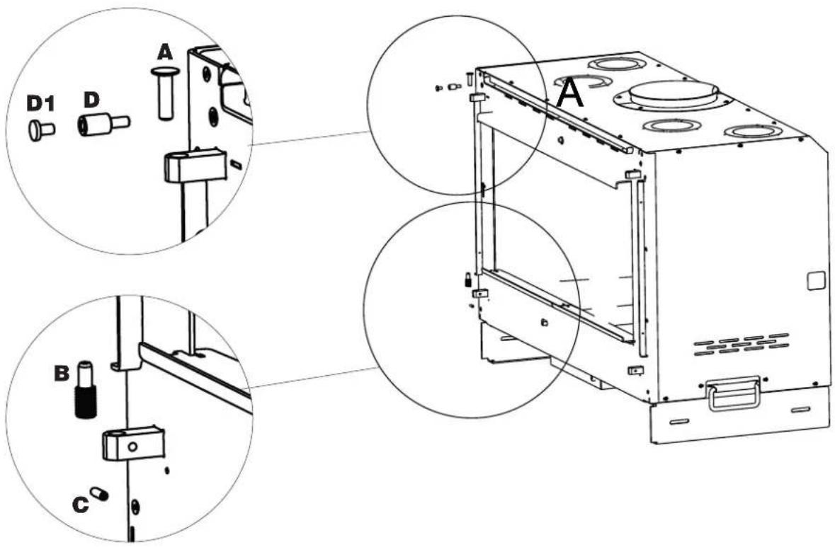 EDILKAMIN SCREEN EVO 100 - INVERSIONE PORTA DEL FOCOLARE - 4