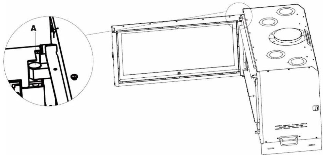 EDILKAMIN SCREEN EVO 100 - INVERSIONE PORTA DEL FOCOLARE - 2
