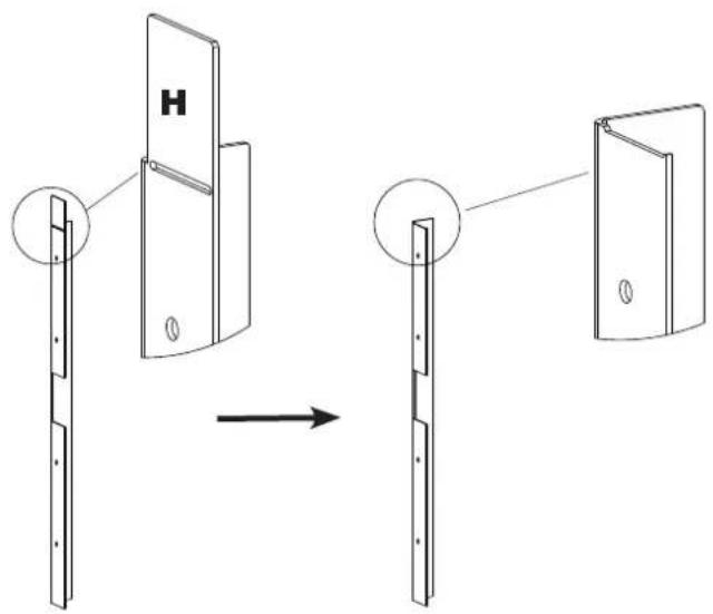 EDILKAMIN SCREEN EVO 100 - INVERSION DE LA PORTE DE LA CHAMBRE DE COMBUSTION - 9