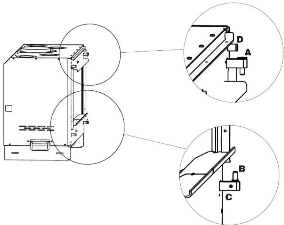 EDILKAMIN SCREEN EVO 100 - INVERSION DE LA PORTE DE LA CHAMBRE DE COMBUSTION - 5