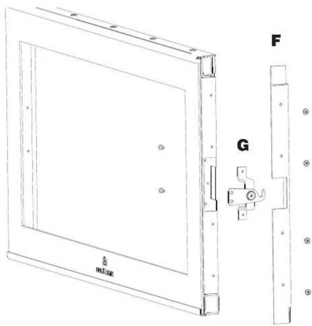 EDILKAMIN SCREEN EVO 100 - INVERSION DE LA PORTE DE LA CHAMBRE DE COMBUSTION - 7