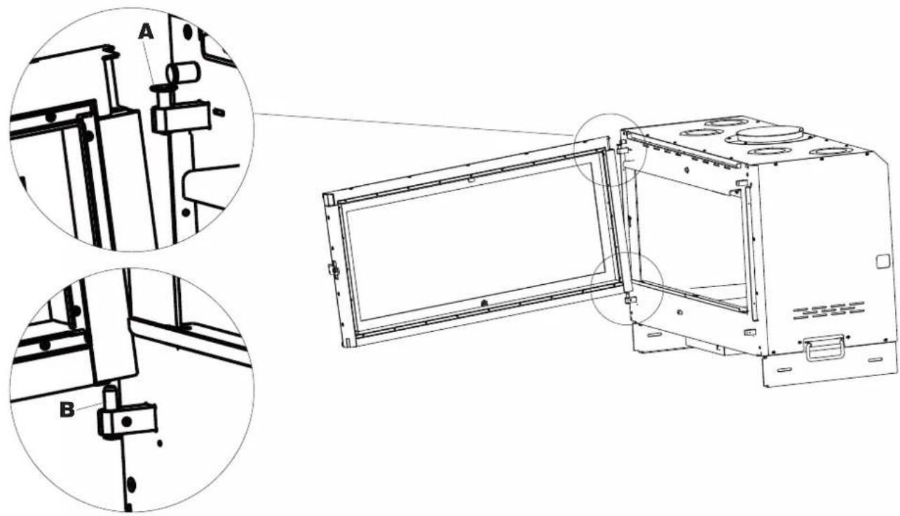 EDILKAMIN SCREEN EVO 100 - INVERSIONE PORTA DEL FOCOLARE - 3
