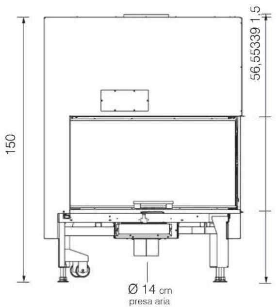 EDILKAMIN WINDO2 95 - WINDO2 95 dimensioni in cm - 1