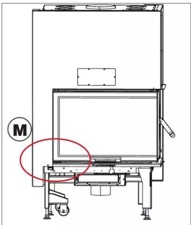 EDILKAMIN WINDO2 95 - Microinterruttore (M -solo in caso di installazione del Kit Air Diffuser). - 1
