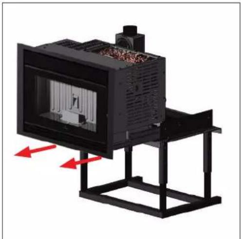 EDILKAMIN PELLKAMIN 8 EVO - EXTRACTION DE L'INSERT pour CHARGEMENT sans OPTIONAL un produit éteindre - 2