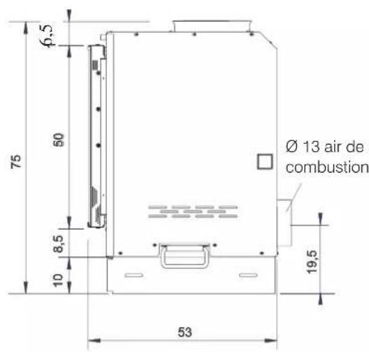 EDILKAMIN SCREEN UP 80/2 - SCREEN UP 80/2 dimensions en cm - 1