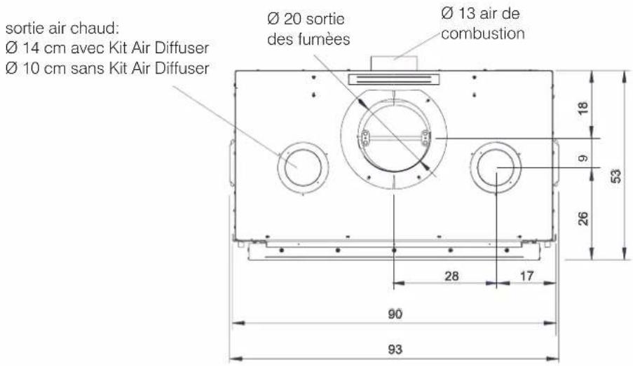 EDILKAMIN SCREEN UP 80/2 - SCREEN UP 80/2 dimensions en cm - 3