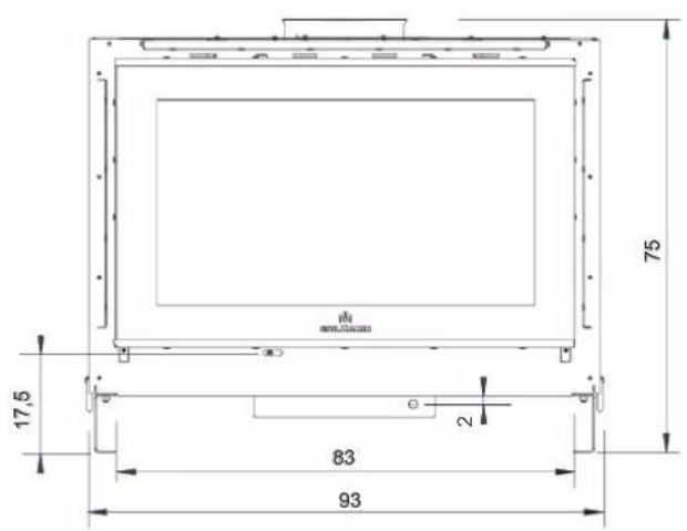 EDILKAMIN SCREEN UP 80/2 - SCREEN UP 80/2 dimensions en cm - 2