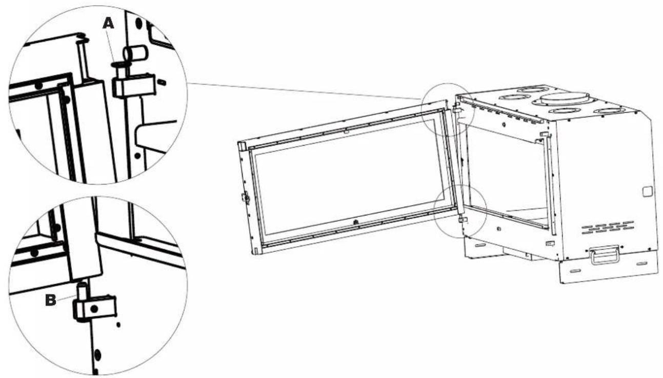 EDILKAMIN SCREEN EVO 80/2 - INVERSIONE PORTA DEL FOCOLARE - 3