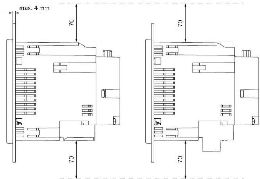 SIEMENS SENTRON PAC4200 - Distances aux composants environnants - 1