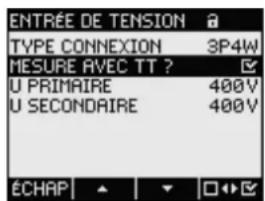 SIEMENS SENTRON PAC4200 - Réglage du rapport du transformateur de tension - 1