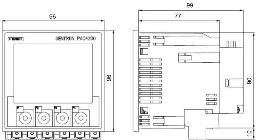 SIEMENS SENTRON PAC4200 - Dimensions du cadre - 2
